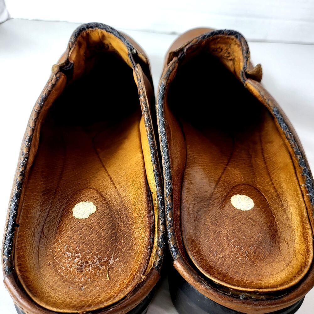 Ariat Brown Leather Clog with Tassels Women's size 9.5 Mendocino 93897 Mule Shoe - Picture 6 of 9